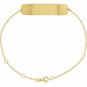14K Yellow Engravable Medical Identification 6 1/2-7 1/2' Bracelet