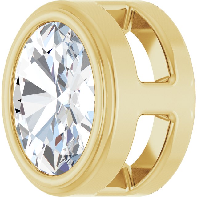 14k Yellow 1/10 Ct Rose-cut Natural Diamond Slide Pendant