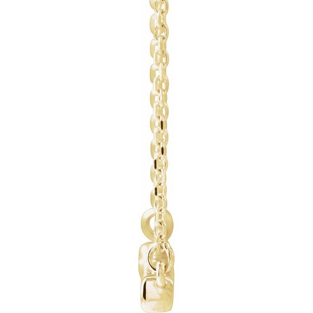 14K Yellow 1/4 CTW Natural Diamond French-Set Bar 18' Necklace