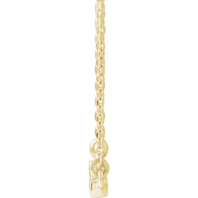 14K Yellow 1/8 CTW Lab-Grown Diamond French-Set Bar 18' Necklace