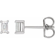 14K White 1/8 CTW Natural Diamond Stud Earrings