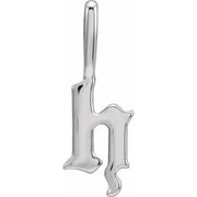 14K White Gothic Initial H Charm/Pendant