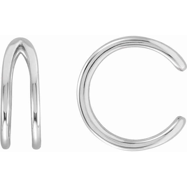 14K White Negative Space Ear Cuff