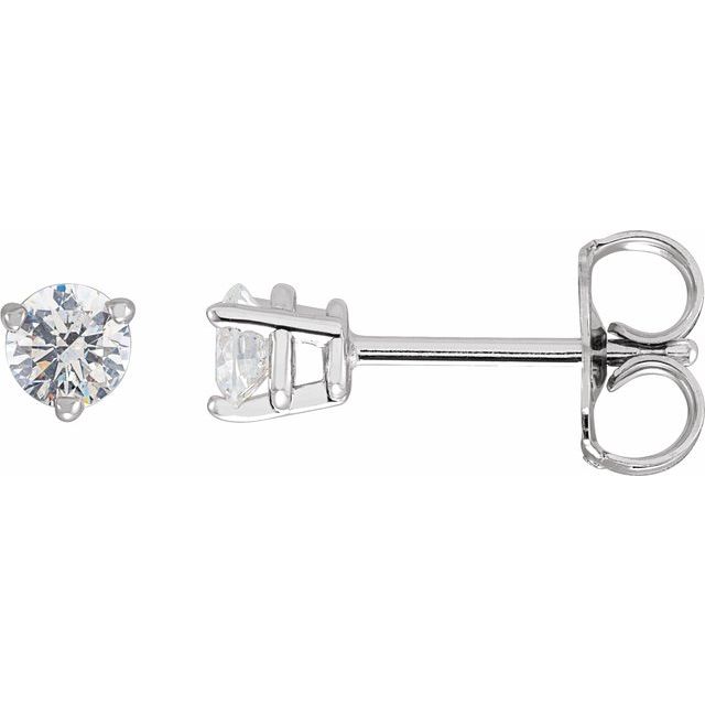 14K White 1/3 CTW Natural Diamond Earrings