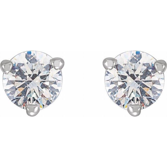 14K White 1/3 CTW Natural Diamond Earrings