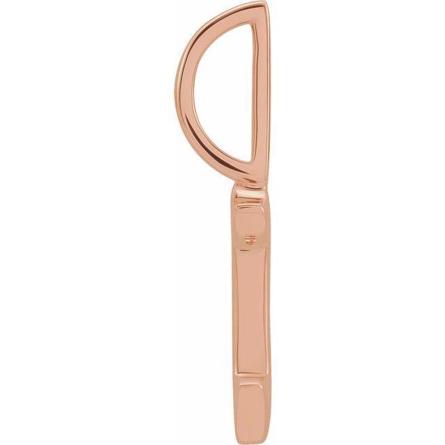 14K Rose Gothic Initial M Charm/Pendant