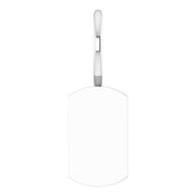 14K White 17.63x6 mm Engravable Dog Tag Charm/Pendant