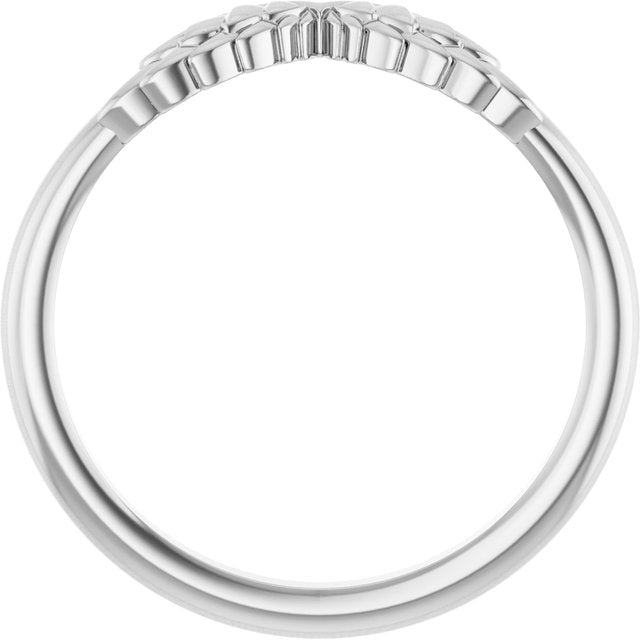 Sterling Silver Stackable Angel Wings Ring