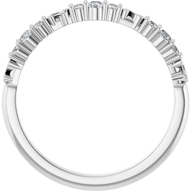 14K White 1/6 CTW Natural Diamond Anniversary Band