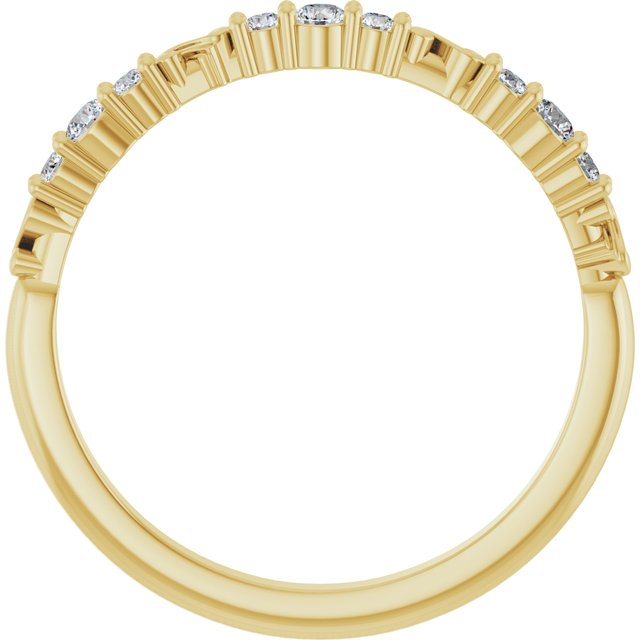 14k Yellow 1/6 Ctw Natural Diamond Anniversary Band
