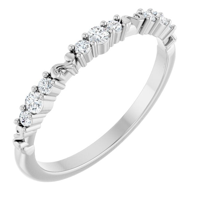 14K White 1/6 CTW Natural Diamond Anniversary Band