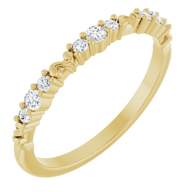 14k Yellow 1/6 Ctw Natural Diamond Anniversary Band