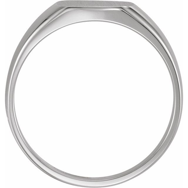 Sterling Silver 10 mm Signet Ring