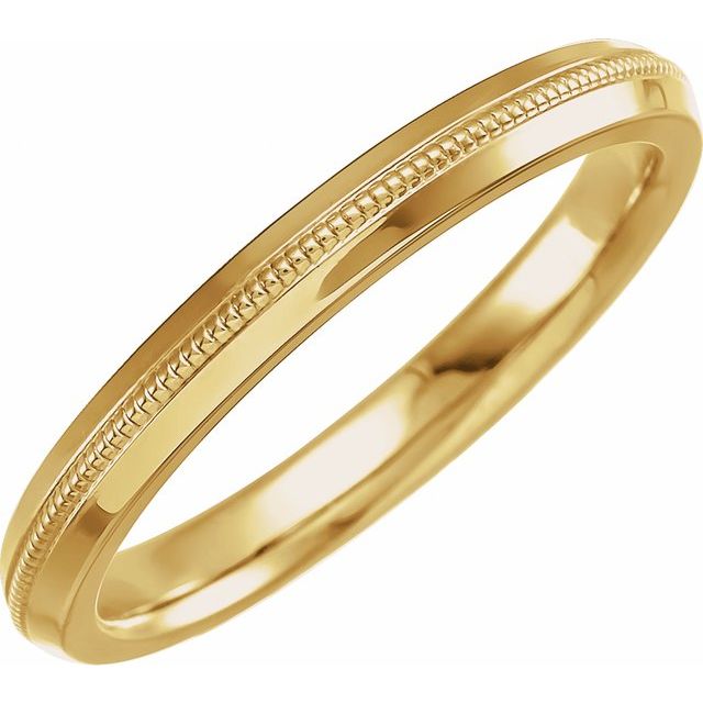 14K Yellow 2.5 mm Knife Edge Band Size 8