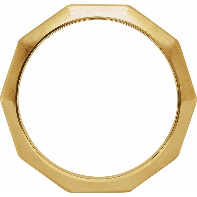 14K Yellow 3 mm Geometric Decagon Band Size 6