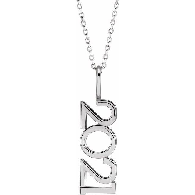 Sterling Silver 2021 Year 16-18' Necklace
