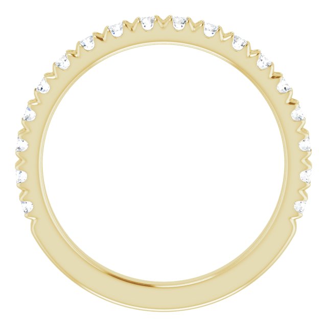 14K Yellow 1/2 CTW Lab-Grown Diamond French-Set Matching Band