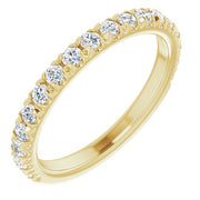 14K Yellow 1/2 CTW Lab-Grown Diamond French-Set Matching Band