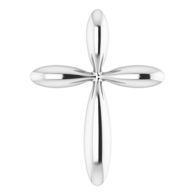 Sterling Silver 17x13 mm Cross 16-18' Necklace