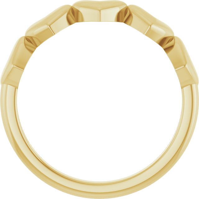 14K Yellow Heart Ring