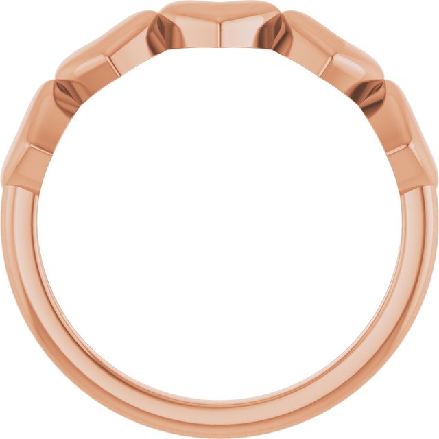 14K Rose Heart Ring