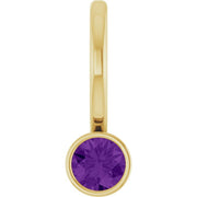 14K Yellow Natural Amethyst Charm/Pendant