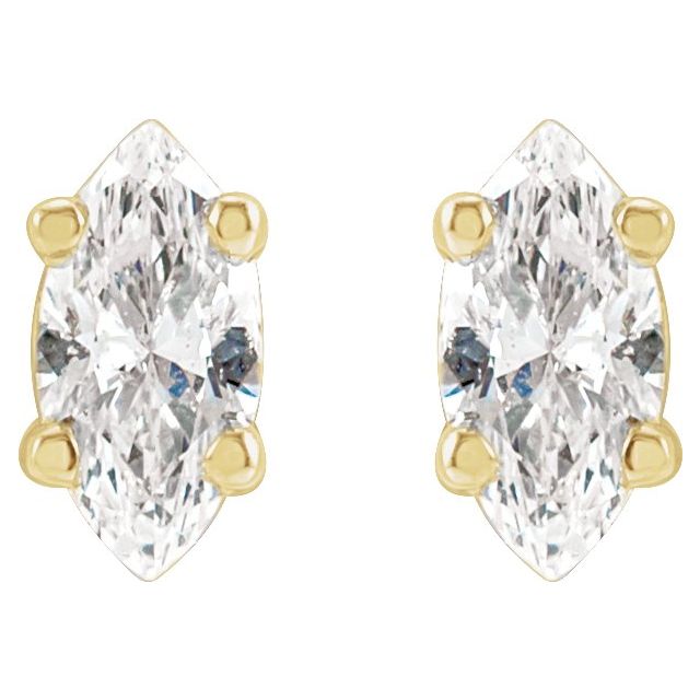 14K Yellow 1/4 CTW Natural Diamond Earrings
