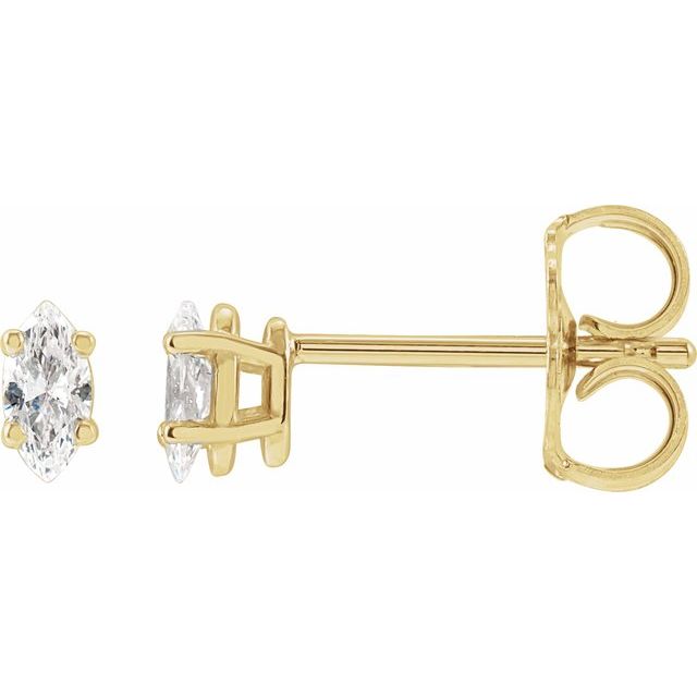 14K Yellow 1/4 CTW Natural Diamond Earrings