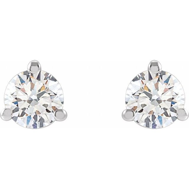 14K White 1/6 CTW Lab-Grown Diamond Stud Earrings