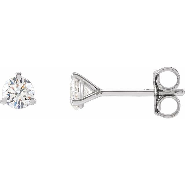 14K White 1/6 CTW Lab-Grown Diamond Stud Earrings