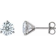 14k White 2 1/2 Ctw Lab-grown Diamond Stud Earrings
