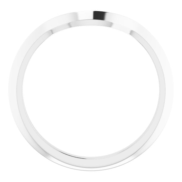 14K White Band for 8x5 mm Pear Ring