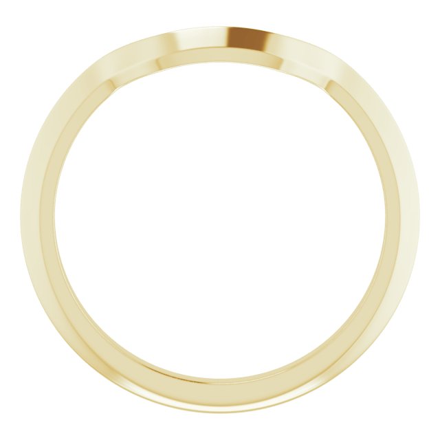 14K Yellow Band for 7x5 mm Emerald Ring
