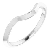 14K White Band for 7x5 mm Oval Ring