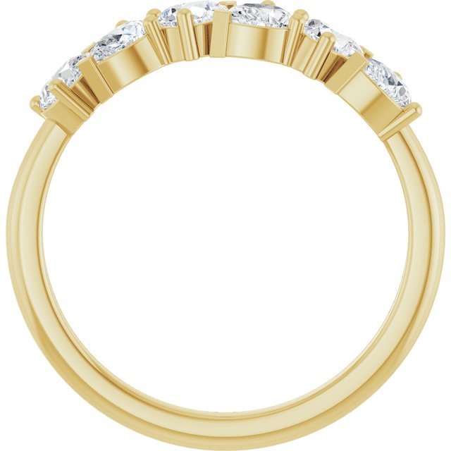 14k Yellow 7/8 Ctw Lab-grown Diamond Anniversary Band