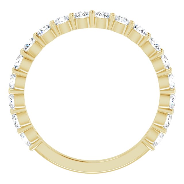 14K Yellow 1 CTW Natural Diamond Matching Band