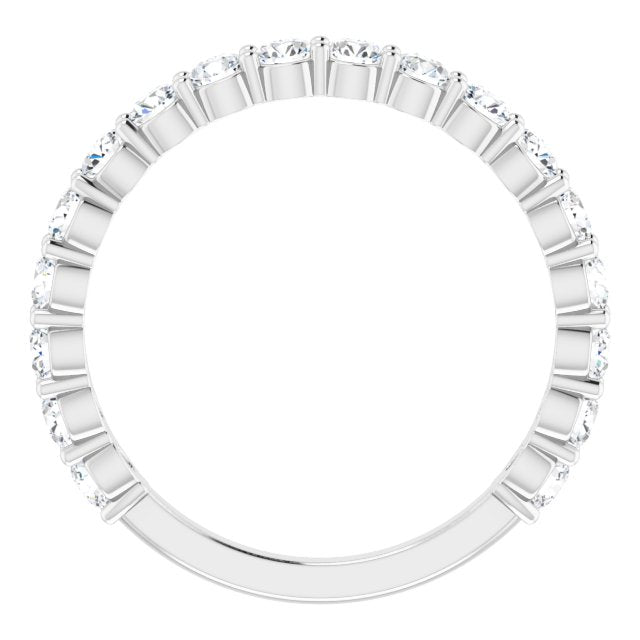 14K White 1 CTW Natural Diamond Matching Band