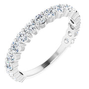 14K White 1 CTW Natural Diamond Matching Band