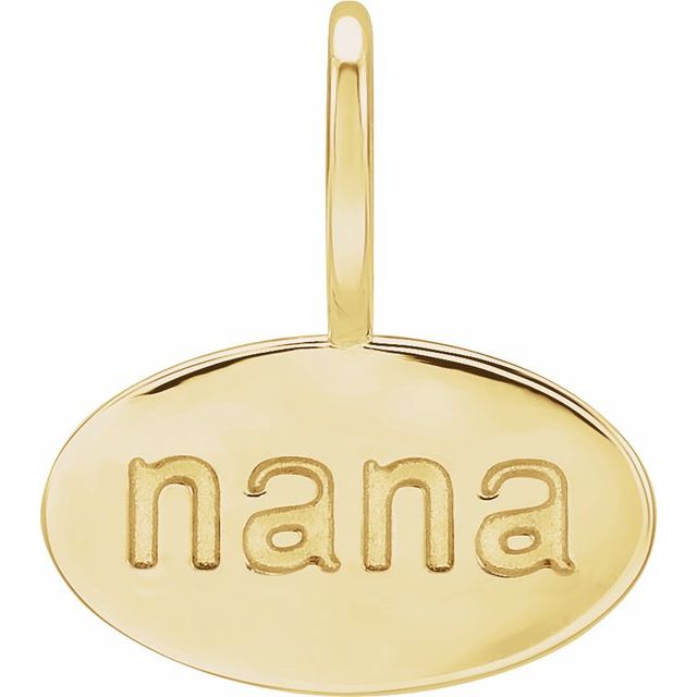 14K Yellow Nana Charm/Pendant