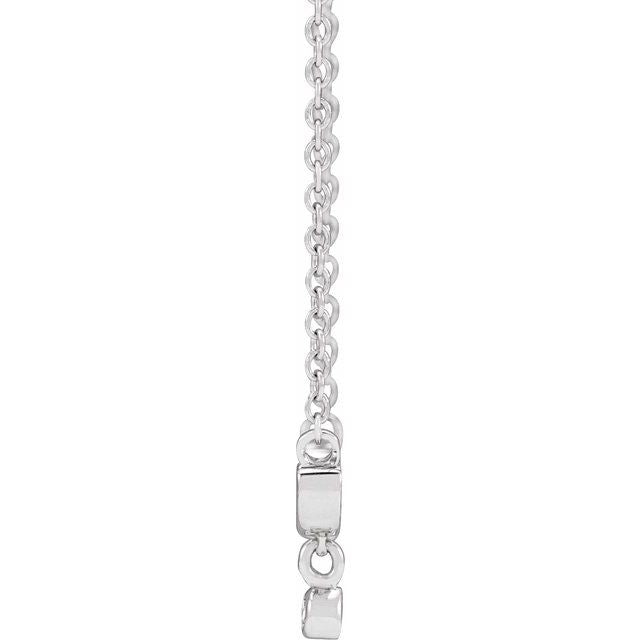 Sterling Silver .015 CT Natural Diamond Mama 18' Necklace