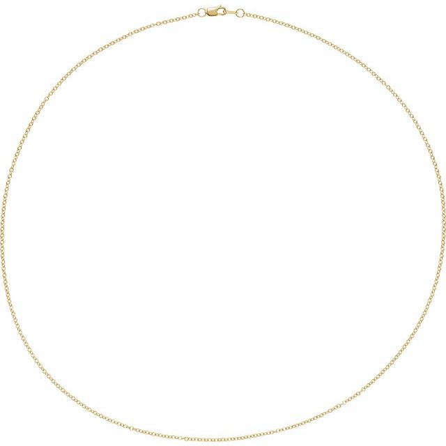 14K Yellow 1.5 mm Cable 24' Chain