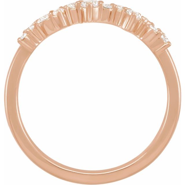 14K Rose 1/4 CTW Lab-Grown Diamond Scattered Stackable Ring