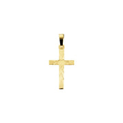 14K Yellow 19x11 mm Cross with Heart Pendant