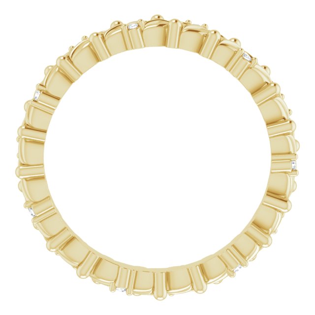 14K Yellow .03 CTW Natural Diamond Band Size 4.5