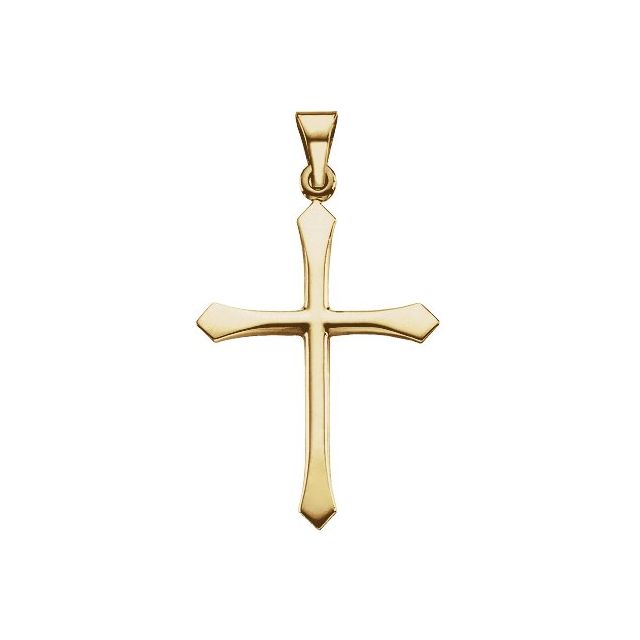 14K Yellow 28.5x21 mm Cross Pendant