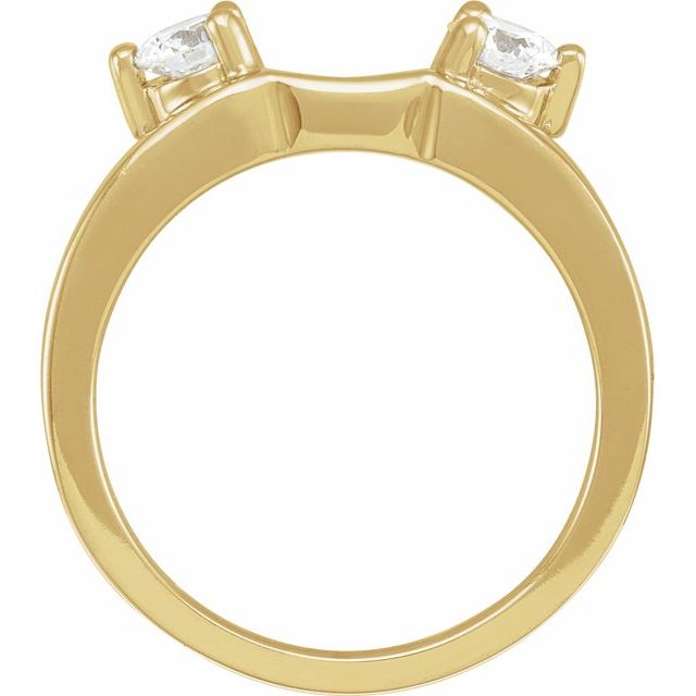 14k Yellow 1/2 Ctw Natural Diamond Wrap-style Ring Enhancer