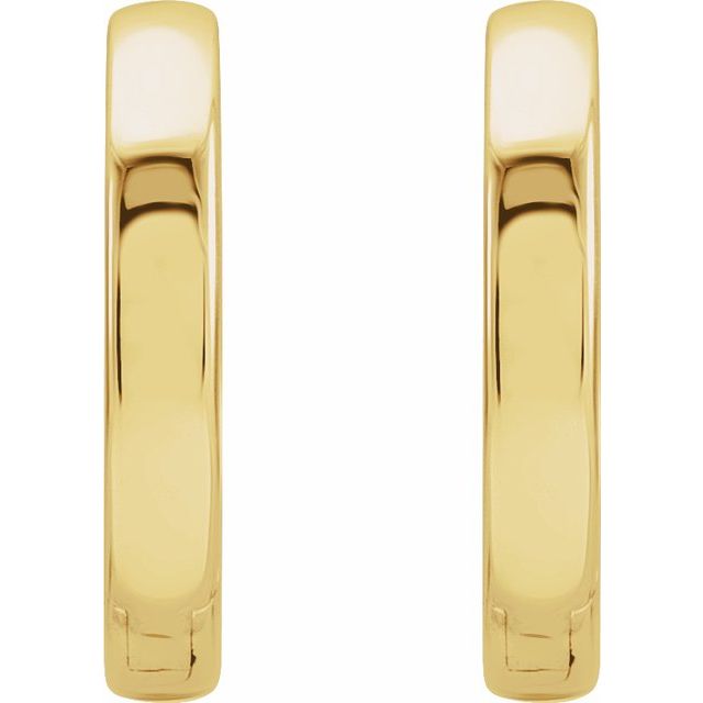18k Yellow Hinged 16 Mm Hoop Earrings