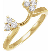 14K Yellow 1/4 CTW Natural Diamond Wrap-Style Enhancer Ring