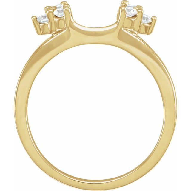 14K Yellow 1/4 CTW Natural Diamond Wrap-Style Enhancer Ring