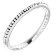 14K White Band for 4.1 mm Round Ring